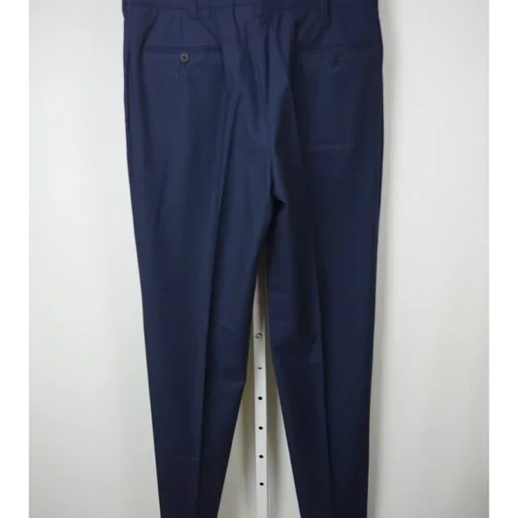 Luigi Borrelli Navy Blue 100% Wool Mens Dress Pants Sz 52 NEW